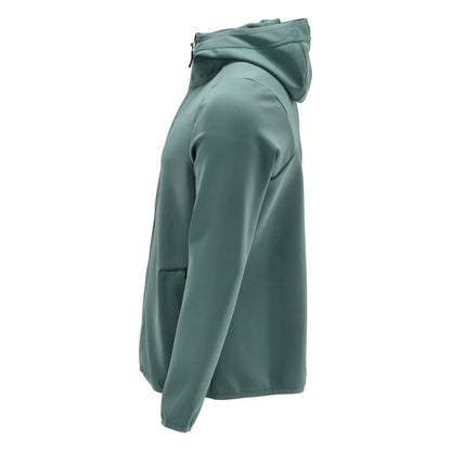 Pull polaire, capuche, veste micropolaire zippée, vert forêt clair