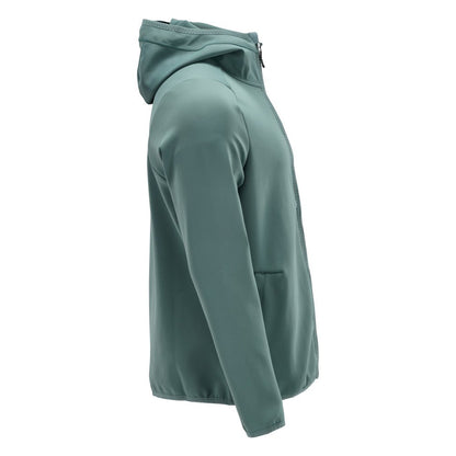 Pull polaire, capuche, veste micropolaire zippée, vert forêt clair