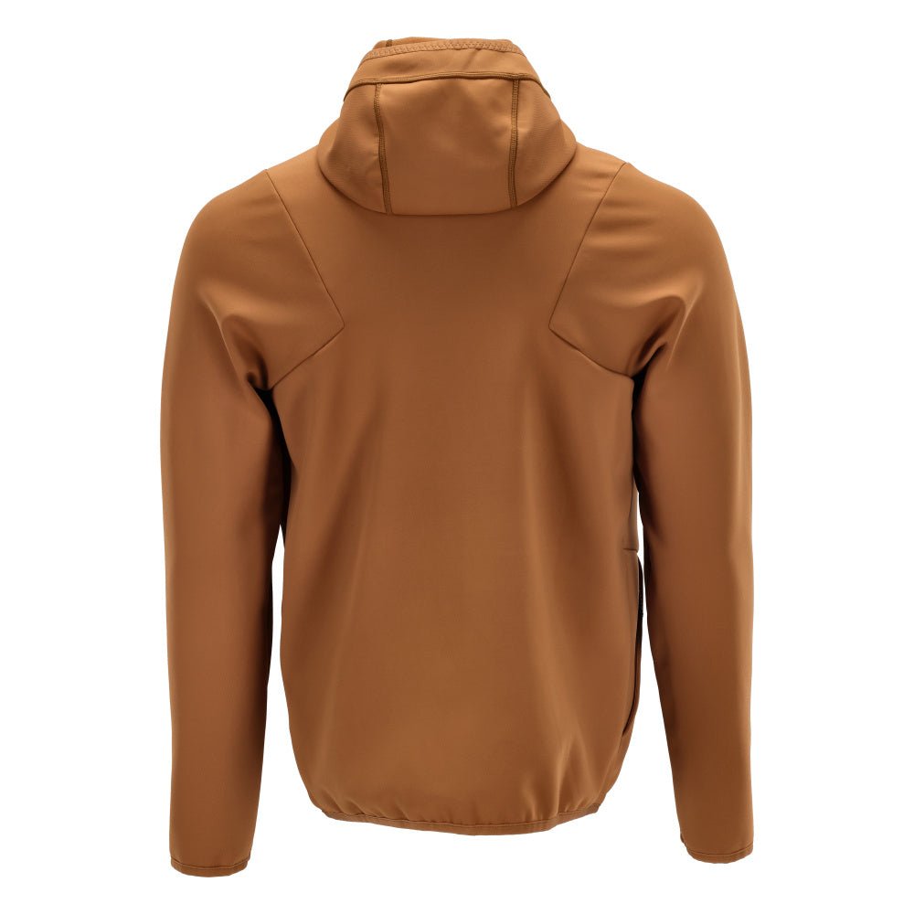 Fleece trui, capuchon, microfleece jack met ritssluiting, notenbruin