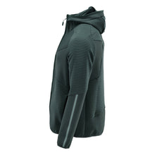 Fleece trui, capuchon, microfleece jack met ritssluiting, bosgroen