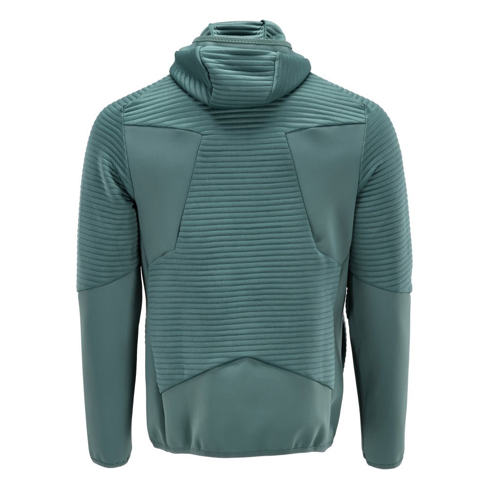 Fleece trui, capuchon, microfleece jack met ritssluiting, licht bosgroen