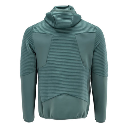 Fleece trui, capuchon, microfleece jack met ritssluiting, licht bosgroen