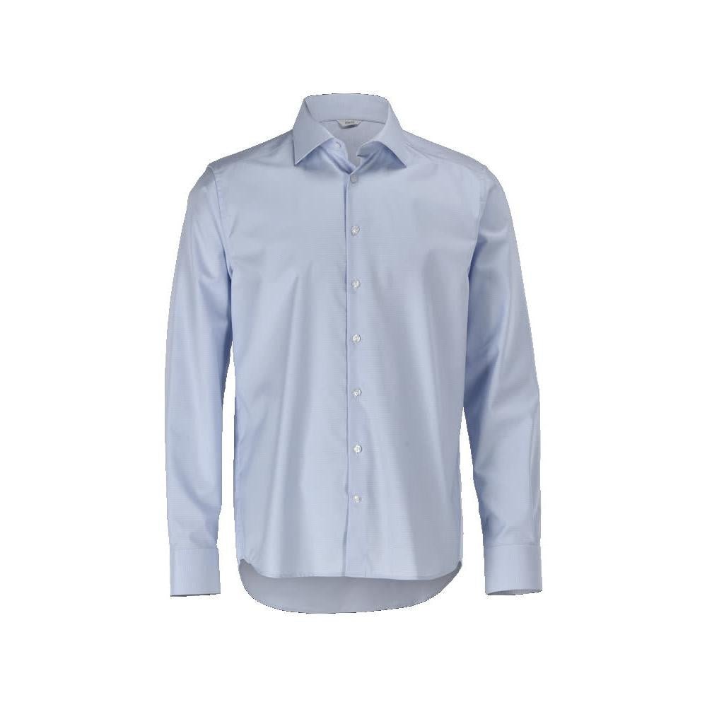 Chemise, coupe slim, bleu clair/blanc