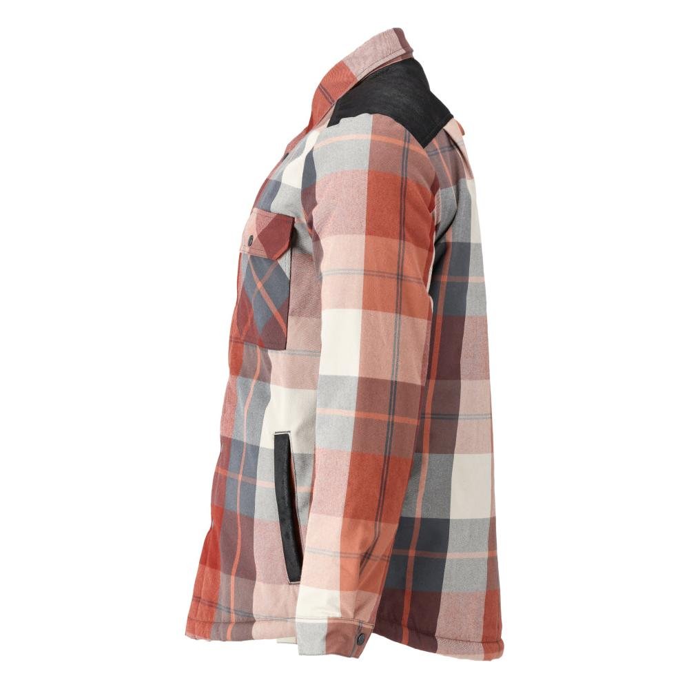 Overhemd, geruit, voering van vezelbont, thermoshirt