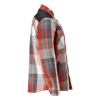 Overhemd, geruit, voering van vezelbont, thermoshirt