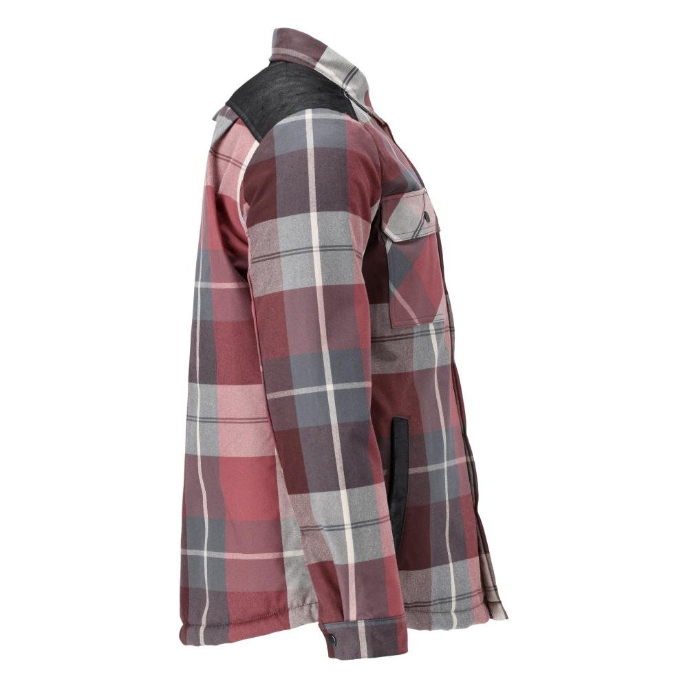 Overhemd, geruit, voering van vezelbont, thermoshirt