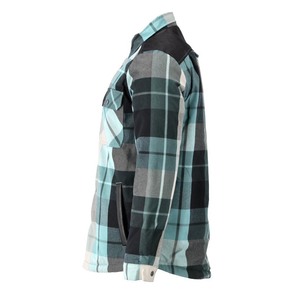 Overhemd, geruit, voering van vezelbont, thermoshirt