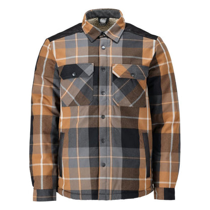 Overhemd, geruit, voering van vezelbont, thermoshirt