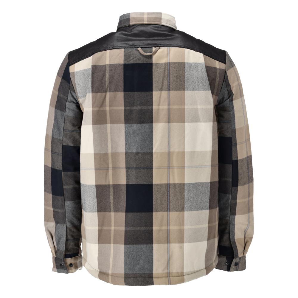 Overhemd, geruit, voering van vezelbont, thermoshirt