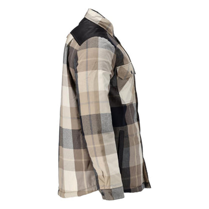 Overhemd, geruit, voering van vezelbont, thermoshirt