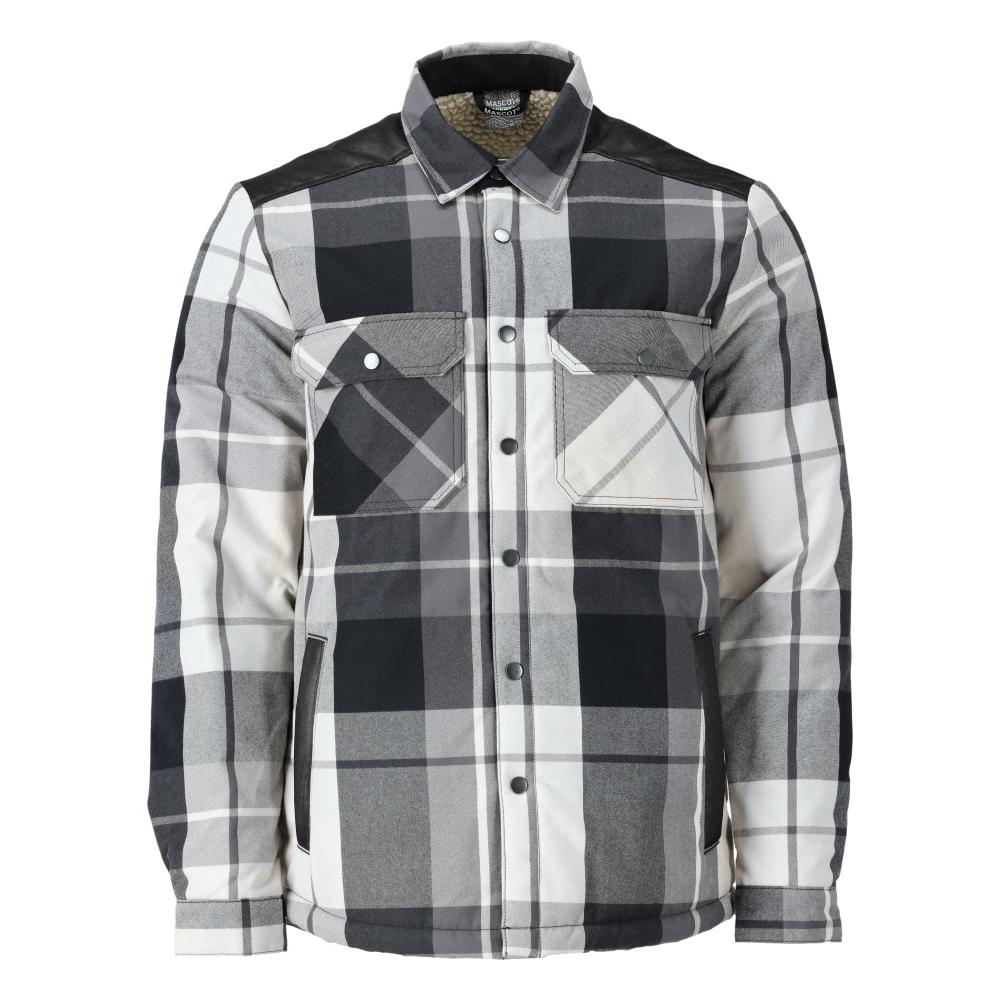 Overhemd, geruit, voering van vezelbont, thermoshirt