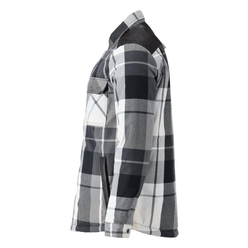 Overhemd, geruit, voering van vezelbont, thermoshirt