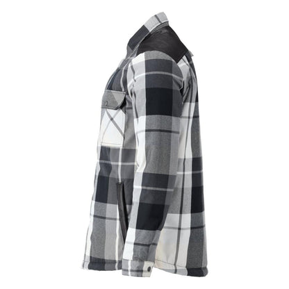 Overhemd, geruit, voering van vezelbont, thermoshirt