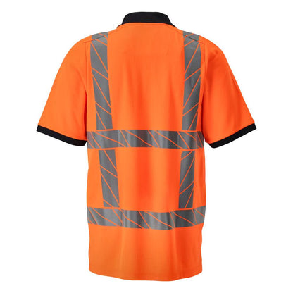 Polo, polo coupe moderne, orange haute visibilité