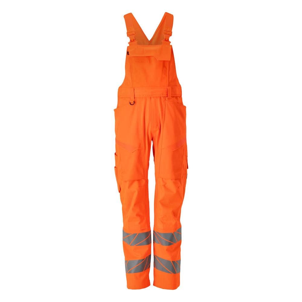 Tuinbroek, kniezakken, stretch inzetstukken Tuinbroek, signalisatie oranje