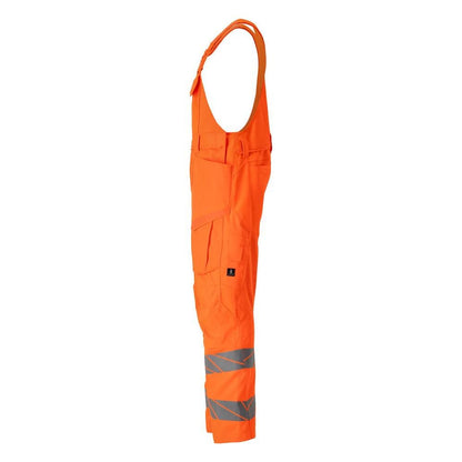 Tuinbroek, kniezakken, stretch inzetstukken Tuinbroek, signalisatie oranje