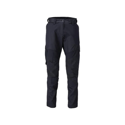 Broek met kniezakken, damesbroek, zwartblauw