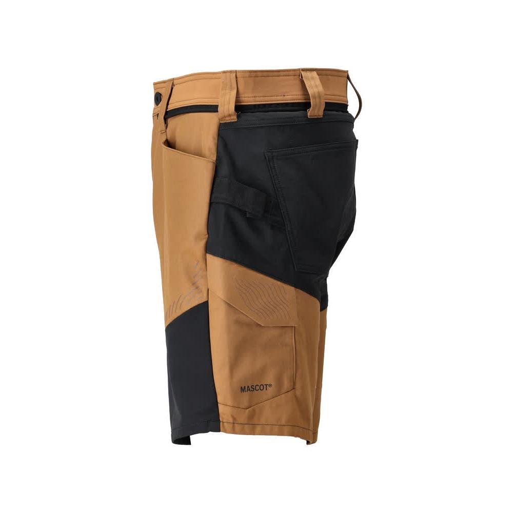 Short, short léger, marron noisette/noir