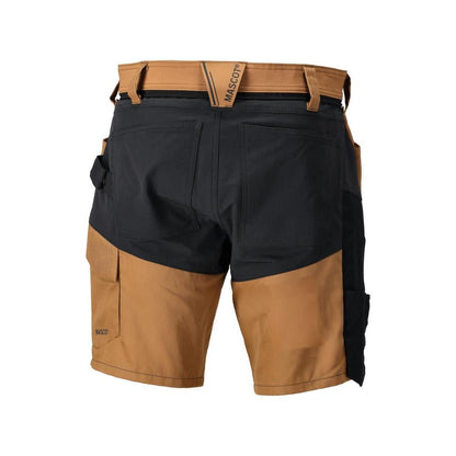 Short, short léger, marron noisette/noir