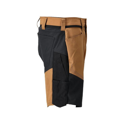 Short, short léger, marron noisette/noir