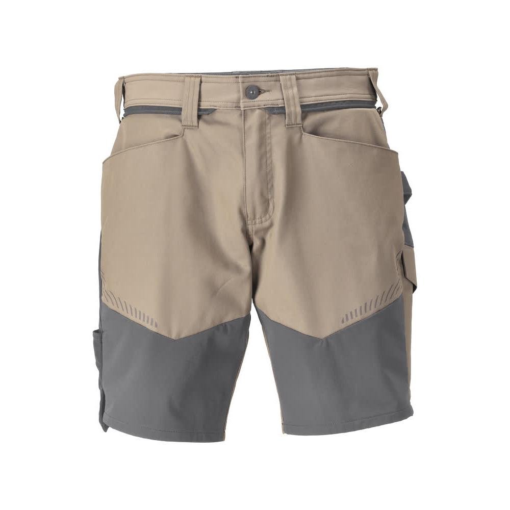 Short, short léger, beige sable foncé/gris anthracite