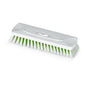 La brosse Nölle Profi BECOnnect 23 cm avec poils en X en PP de Nölle Profi Brush Bürsten- & Pinseltechnik e.K. est une tête de brosse rectangulaire en plastique blanc avec des poils blancs et verts, compatible avec le système BECOnnect pour une fixation facile du manche.