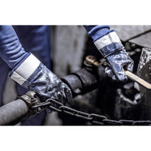 Gants nitrile NITRAS, blanc/bleu