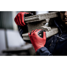 Gants en nylon NITRAS, rouge/noir