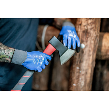 NITRAS OIL GRIP, montagehandschoenen, blauw/zwart