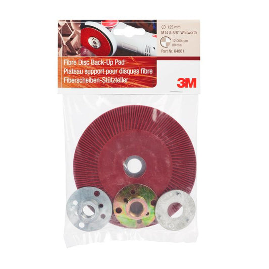 3M™ hoogwaardige steunschijf geribbeld, rood, M14 - Zeer hard