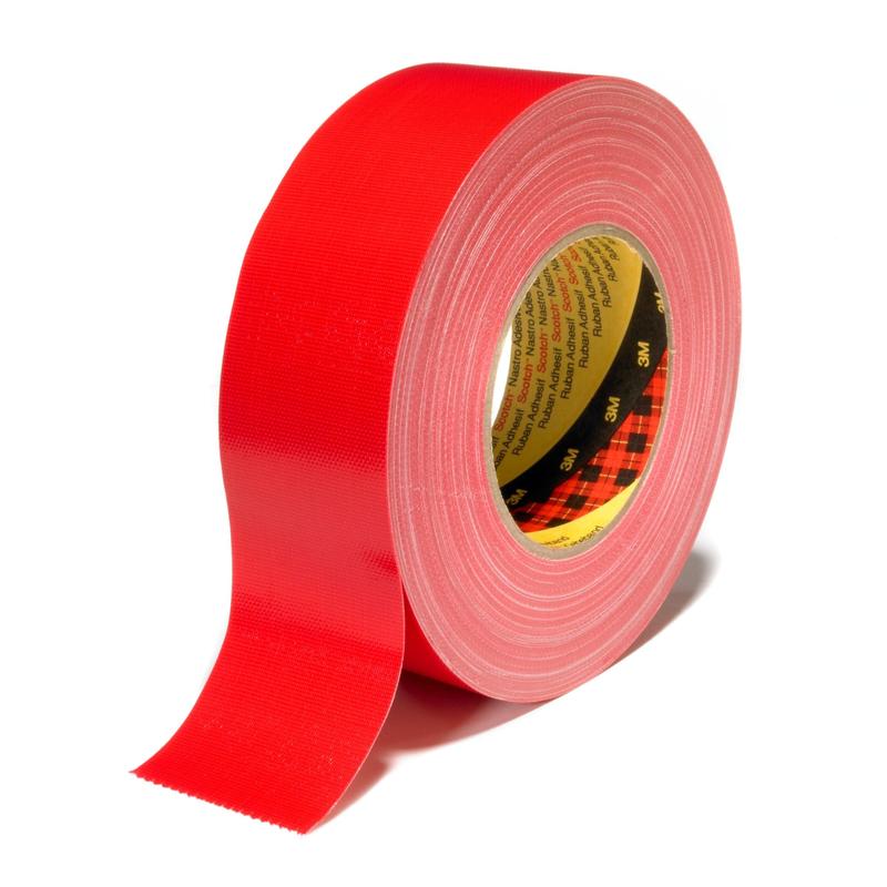 Ruban adhésif en tissu 3M™ 389 Rouge - Ruban adhésif pour une forte adhérence