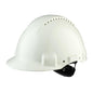 Casque de sécurité 3MMC, Uvicator, fermeture à cliquet, ventilé, bandeau anti-transpiration en plastique, blanc, G3000NUV-VI | Paquet (1 pièce)