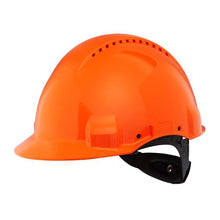 3M™ veiligheidshelm, uvicator, ratelsluiting, geventileerd, kunststof zweetband, oranje, G3000NUV-OR | Pak (1 stuk)