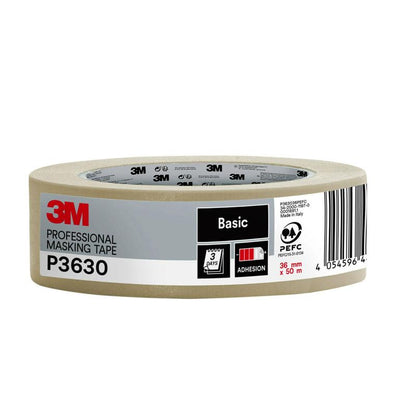 3M™ Schildersmaskeringstape P3630, maskeringstape voor nauwkeurig schilderwerk