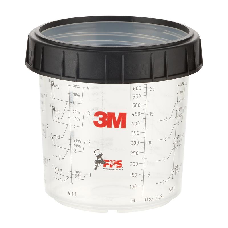 3M™ PPS™ externe beker met schroefring, standaard, 650 ml, 16001 | Pakket (1 set)