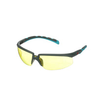 3M™ Solus™ série 2000, S2003SGAF-BGR, branches grises/turquoise, revêtement antibuée Scotchgard™, lentille antibuée jaune anti-rayures, 20 par paquet | Paquet (1 pièce)