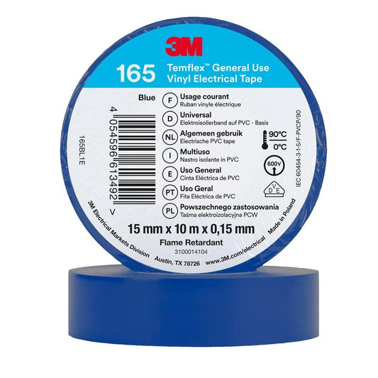 3M™ Temflex™ vinyl elektrische tape 165 blauw