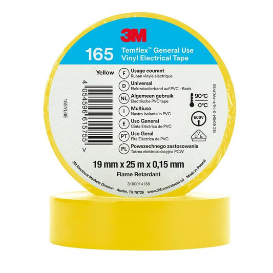 3M™ Temflex™ vinyl elektrische tape 165 geel