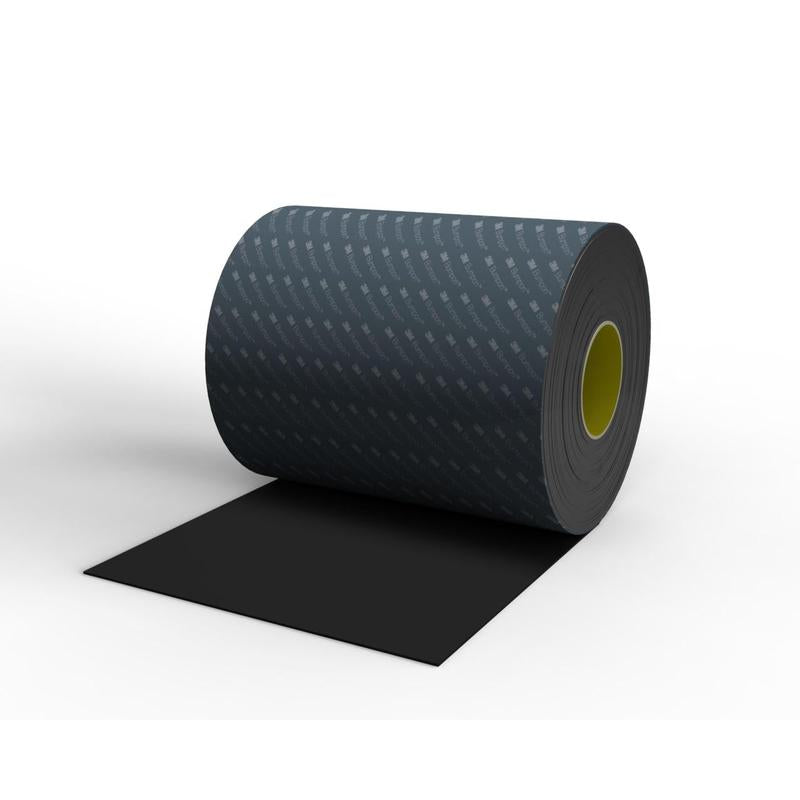 3M™ Bumpon™ SJ6216 elastische bumperrol, zwart, 114 mm x 33 m, 1,6 mm, zelfklevend synthetisch rubber type R-25 | Pak (1 rol)
