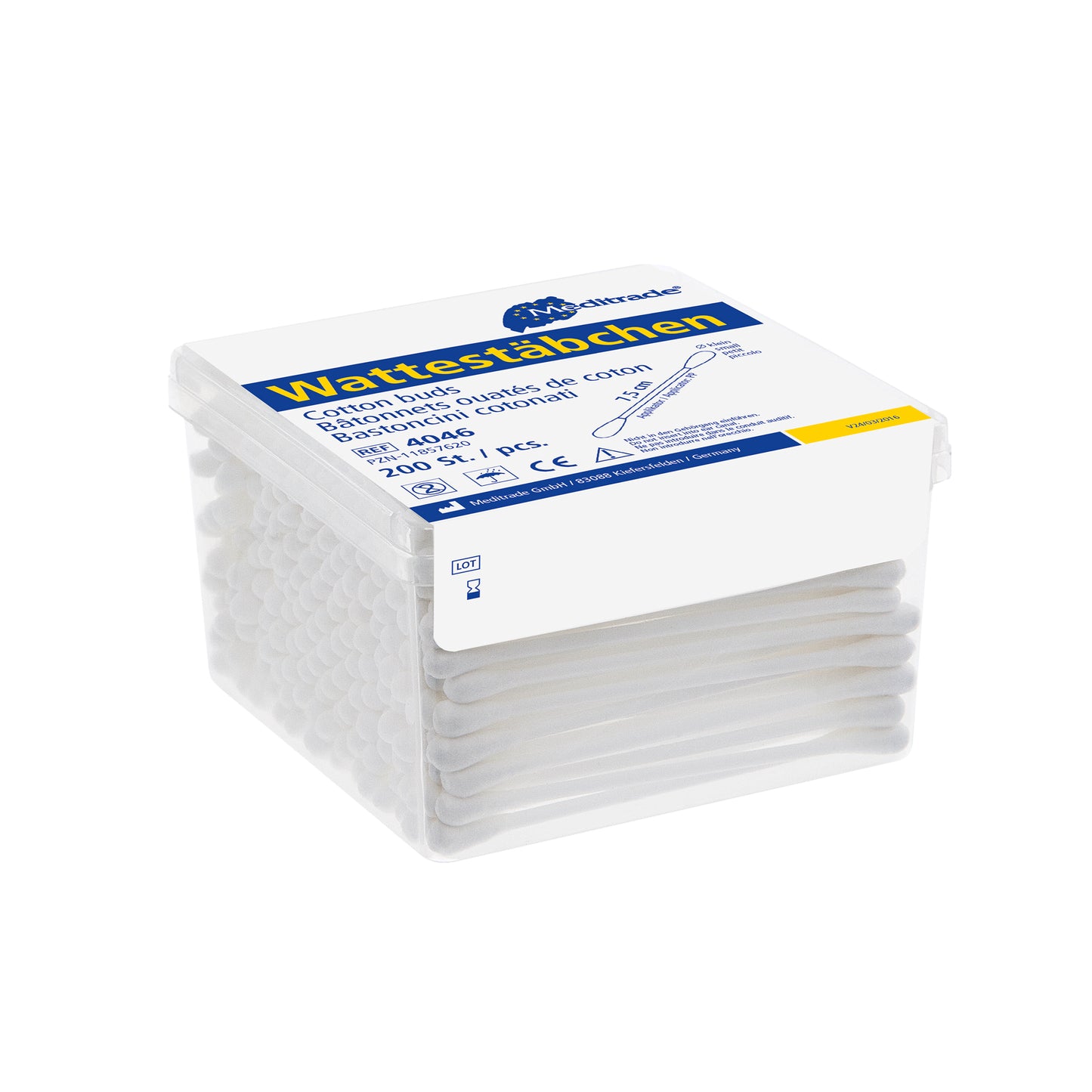 Cotons-tiges, longueur : 7,5 cm, petite tête, plastique | Paquet (2000 pièces)