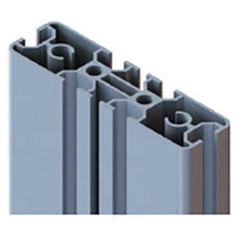 Close-up van de grijze aluminium TASKI Trolley console - breed (vervangingsconsole voor de TASKI Trolley Micro/Mini/Midi - breed, 1 stuk) van Diversey Deutschland GmbH & Co. OHG, met meerdere interne kanalen en groeven.