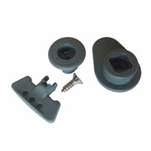 Op een witte achtergrond is het DI Protect vervangingsslot voor deuren (1 stuk) van Diversey Deutschland GmbH & Co. OHG, dat is ontworpen als vervangingsslot voor de zijdeur van een DI Protect trolley en betrouwbare bescherming biedt.