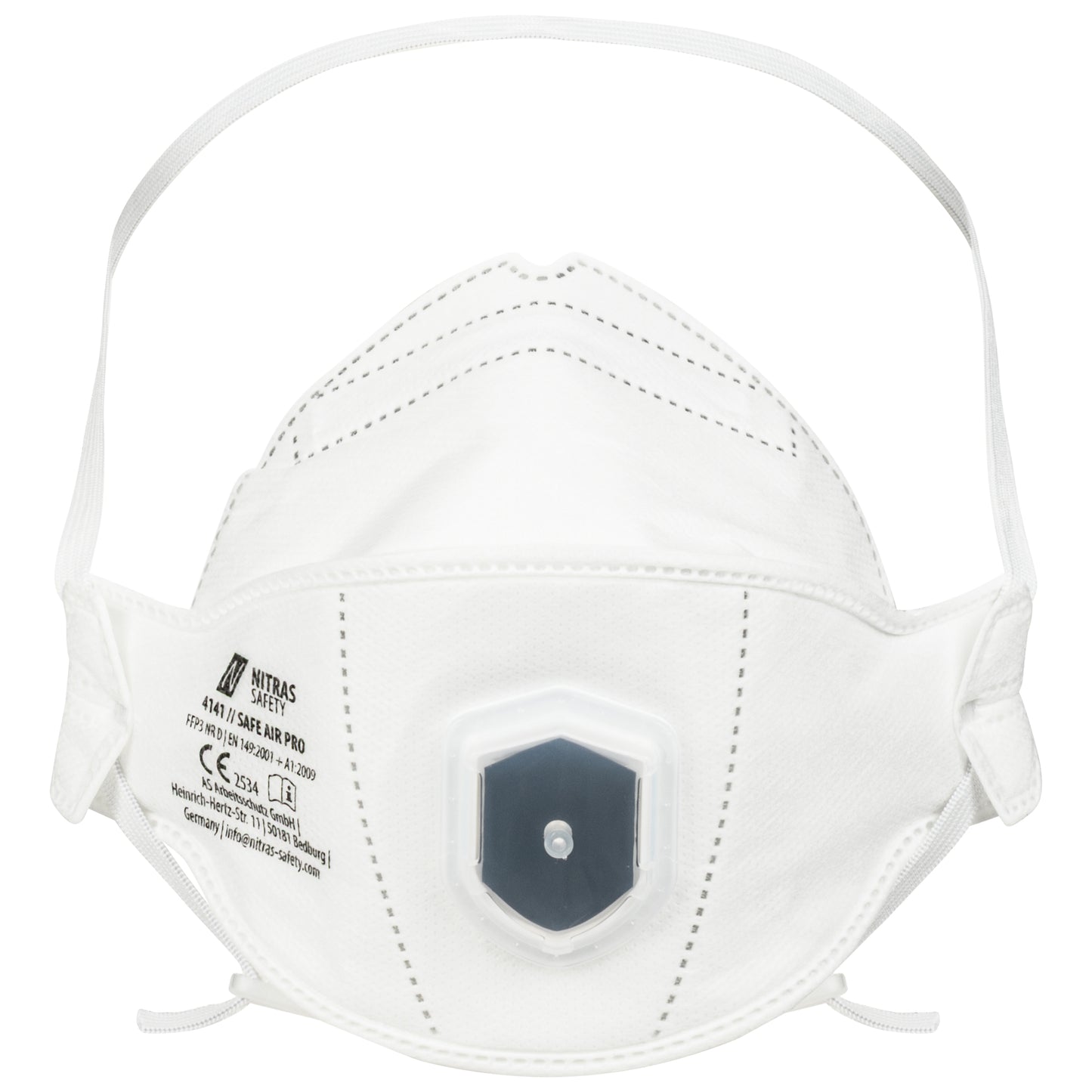 NITRAS SAFE AIR PRO, masque respiratoire, blanc, EN 149, boîte de 15 pièces qualité premium | Paquet (15 pièces)