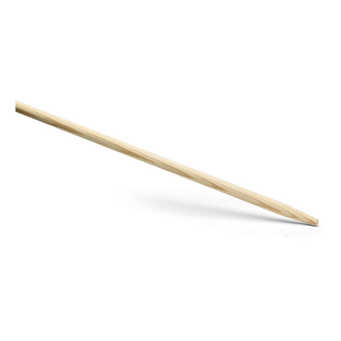 Een Nölle Profi Brush gereedschapssteel 28x1.600 mm van Nölle Profi Brush Borstel- & Pinseltechniek e.K. ligt schuin op een witte achtergrond en benadrukt de typische kwaliteit voor professioneel reinigingsapparatuur-accessoires.