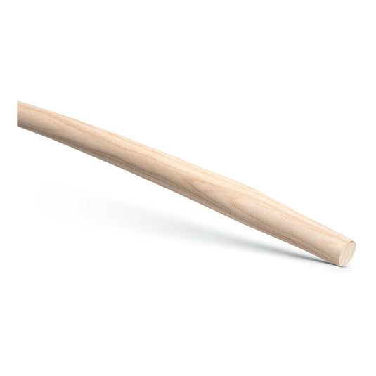 De Nölle Profi Brush T-steel van 1.100 mm, vervaardigd uit essenhout, gebogen met een eikvormige knik, voor spades en schoppen (DIN 2015200), van Nölle Profi Brush Bürsten- & Pinseltechnik e.K., heeft een lichte kleur en een glad oppervlak met een afgeronde uiteinde.