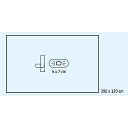FD PP ledematendoek 245x320* 3cm* crêpedoek | Pak (10 stuks)