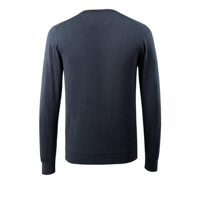 Pull tricoté col V, pull tricoté en laine mérinos