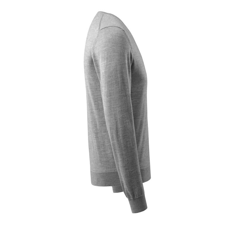 Pull tricoté col V, pull tricoté en laine mérinos