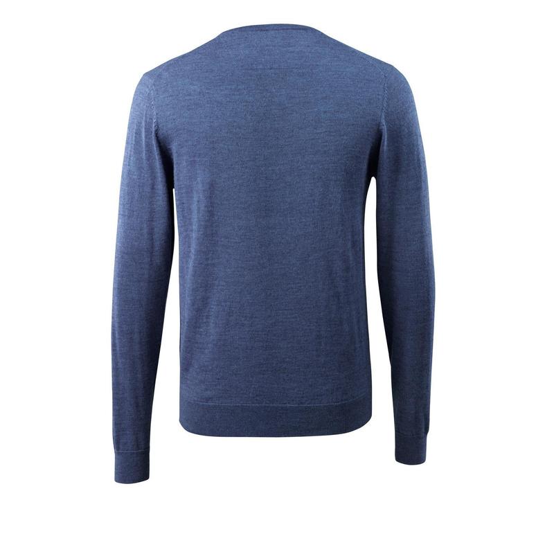 Pull tricoté col V, pull tricoté en laine mérinos