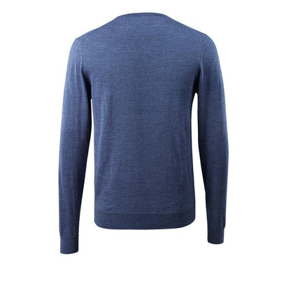 Pull tricoté col V, pull tricoté en laine mérinos